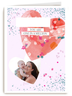 moederdag fotokaart hart you are one in a million