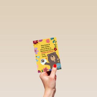 Sterkte kaart dikke knuffel in envelop