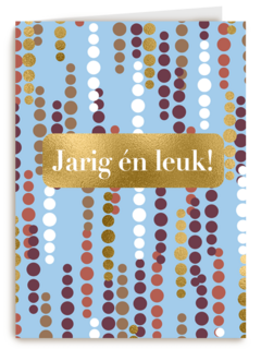 Verjaardagskaart jarig en leuk