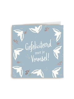 Gefeliciteerd met je vormsel blauw