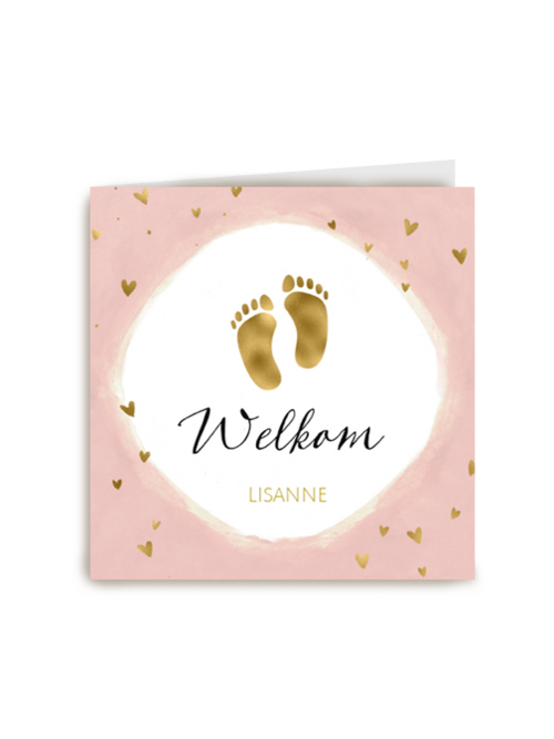 geboorte dochter welkom gouden voetjes