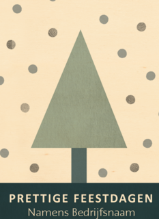 Kerstkaart zakelijk driehoek kerstboom