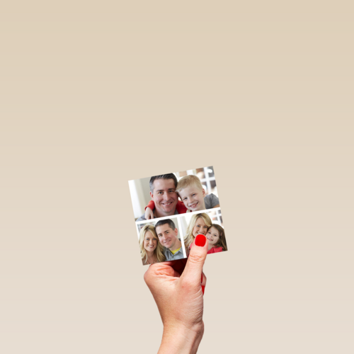fotokaart drie keer witte rand