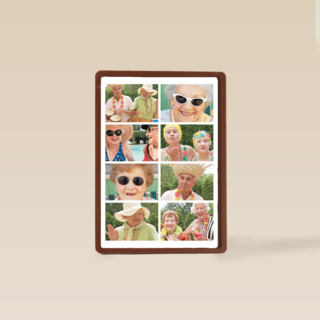 dubbele fotokaart staand acht gelijke foto