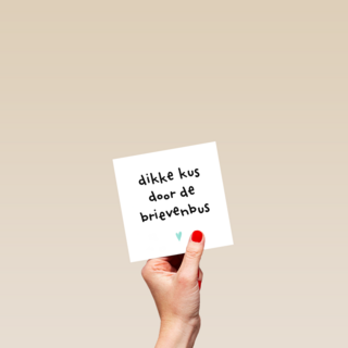 Vaderdagkaart Hip Dikke kus door de brievenbus