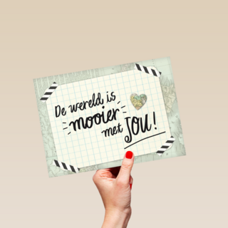 compliment de wereld is mooier met jou