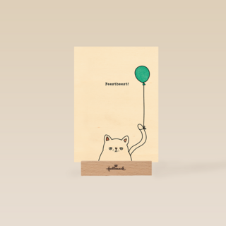 Verjaardagskaart Kat Feestbeest