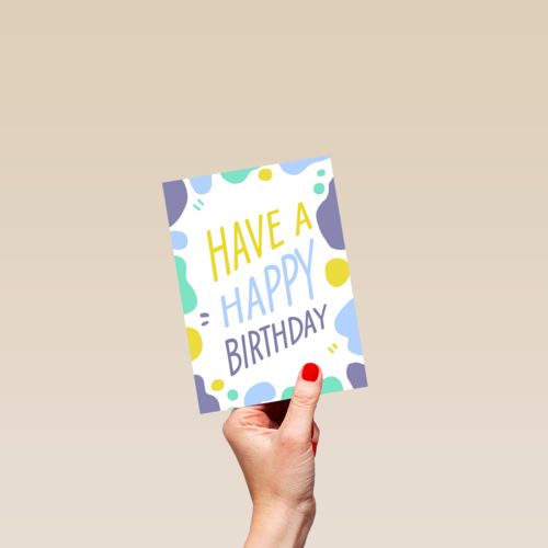 Verjaardagskaart man vrouw hip Have a happy birthday