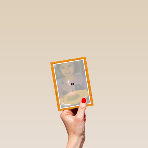 fotokaart blanco oranje omkader
