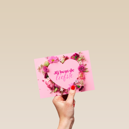 Roze bloemen jij bent de liefste