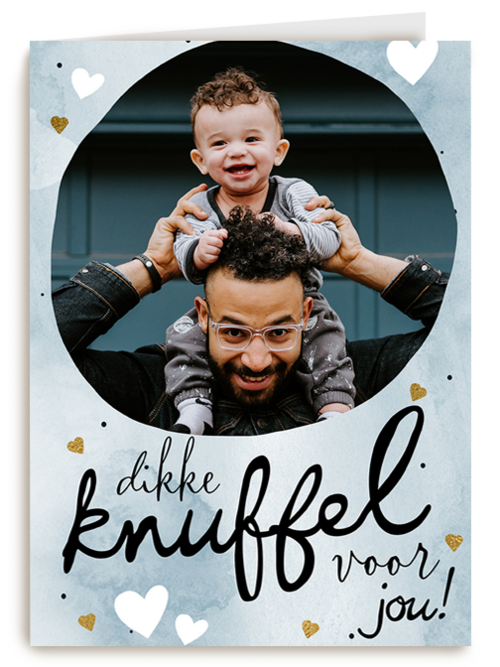 vaderdag fotokaart dikke knuffel voor jou