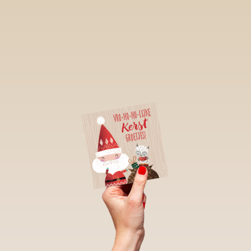 kerstkaart vrohoholijke kerst groetjes