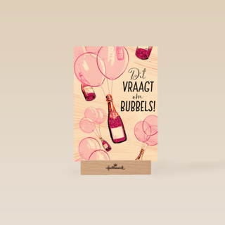 dit vraagt om roze bubbels