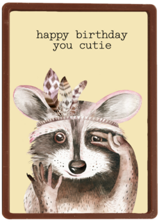 verjaardag kaart hip happy birthday to you cutie wasbeer