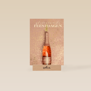 Kerstkaart glitterende feestdagen 2023