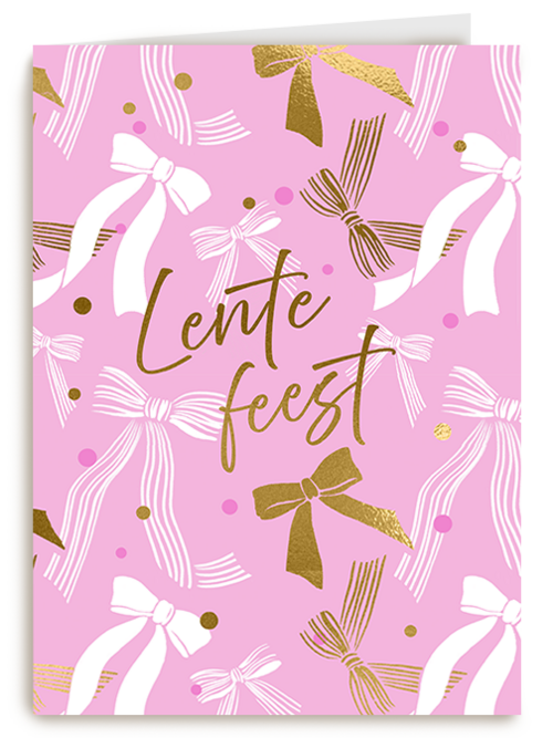 Kaart Hallmark | Lentefeest | Lentefeest Roze Strikken