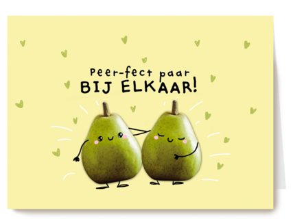 liefde kaart klassiek peerfect paar bij elkaar