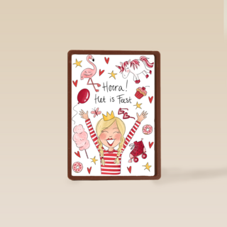 meisjesverjaardag hoera het is feest vandaag