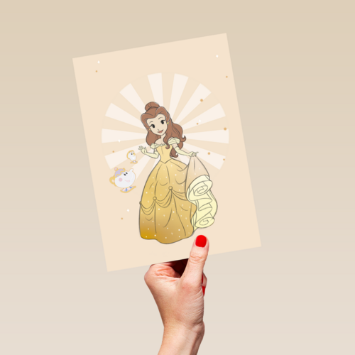 prinses kaart disney blanco belle