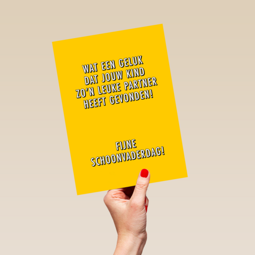 Grappige schoonvaderdagkaart