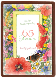 vijfenzestig jaar met bloemen