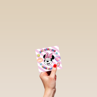 Felicitatie kaart Minnie Mouse giga kanjer