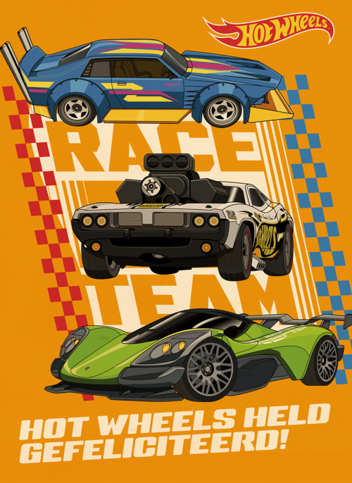Houten Kaart Verjaardagskaarten | Hotwheels Race Team