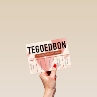 moederdagkaart met tegoedbonnen