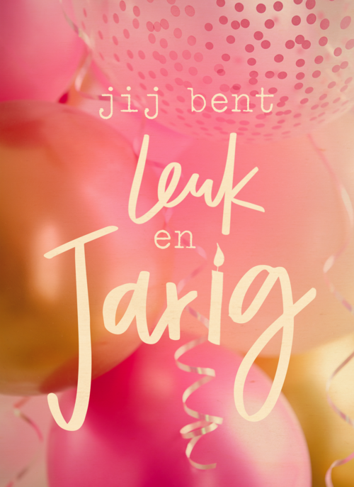 verjaardag kaart hip jij bent leuk en jarig