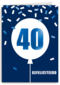 Verjaardagskaart leeftijden man 40 ballon