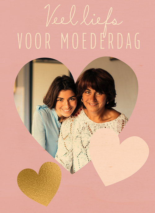 moederdag fotokaart veel liefs voor moederdag