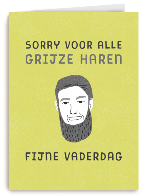 vaderdag kaart grijze haren