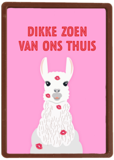 dikke zoen van ons thuis alpaca