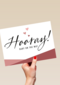 zwangerschap aankondiging hooray baby on the way