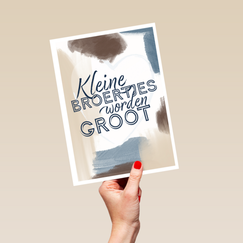 verjaardagskaart met kleine broertjes worden groot