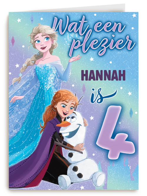 Frozen kaart 4 jaar