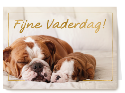 Fijne vaderdag slapende honden