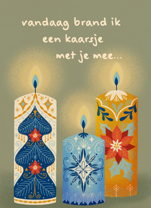 Houten kaart Kerst | Hallmark | Houten kaart Kerst | Hallmark | Kerstkaart vandaag brand ik een kaarsje met je mee