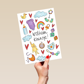 Babykaart zoon dochter Welkom kleintje Matia Studio
