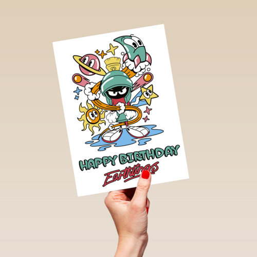 happy birthday earthlings met Marvin the martian