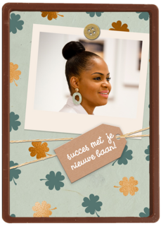 nieuwe baan foto kaart succes