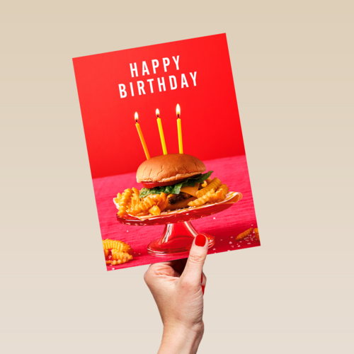 Happy Birthday hamburger
