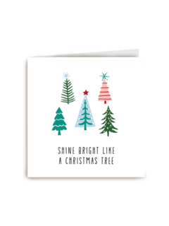 kerstkaart shine bright like a christmas tree
