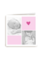 fotokaart baby roze hokjes