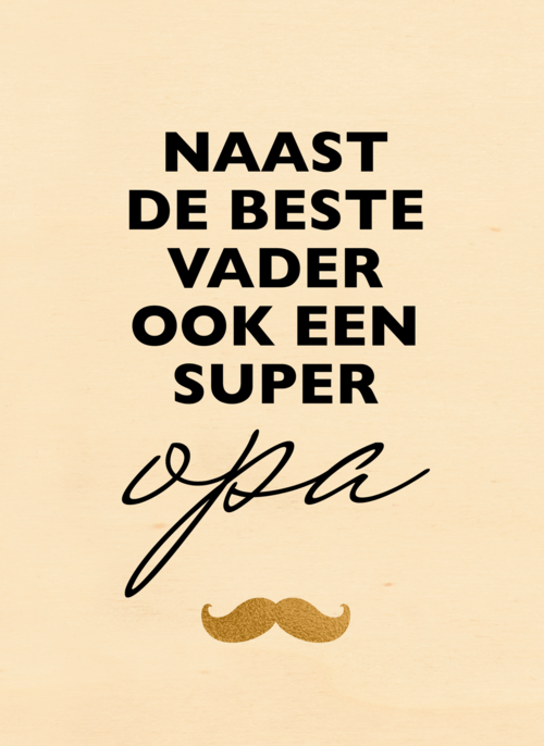 Houten Kaart Vaderdag | Hallmark | Houten Kaart Hallmark | Vaderdag | Vaderdag Kaart Hip Naast De Beste Vader Ook Een Super Opa