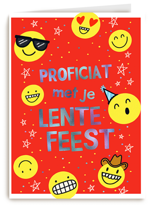 Kaart Hallmark | Lentefeest | Lentefeest Proficiat Smileys