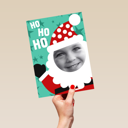 hohoho grappige fotokaart kids
