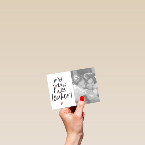fotokaart met jou is alles leuker tekst
