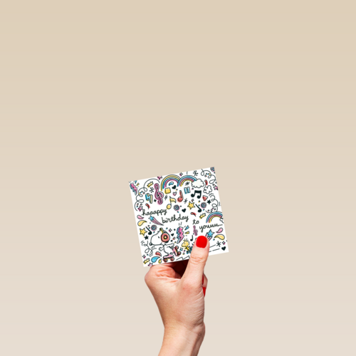 Verjaardagskaart tiener meisje Snoopy doodles