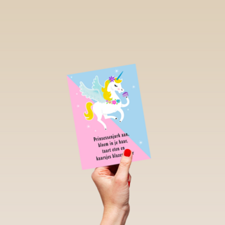 unicorn prinsessenjurk aan
